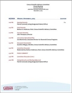 Agenda - Census Scientific Advisory Committee Virtual Meeting