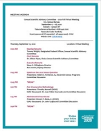 Agenda: Census Scientific Advisory Committee – 2020 Fall Virtual Meeting