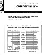 Income Growth Rates in 1939 to 1968 for Persons by Occupation and Industry Groups, for the United States