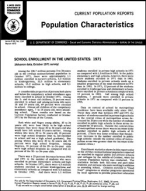 School Enrollment in the United States: 1971