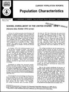 School Enrollment in the United States: 1972