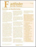 Factfinder for the Nation: Statistics on Manufacturing