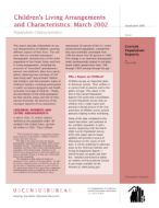 Children's Living Arrangements and Characteristics: March 2002