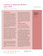 Fertility of American Women:  June 2004