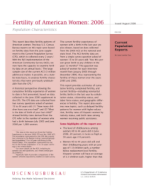 Fertility of American Women:  2006