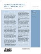 The Research Supplemental Poverty Measure: 2010