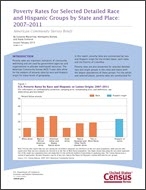 Poverty Rates for Selected Detailed Race and Hispanic Groups by State and Place: 2007-2011