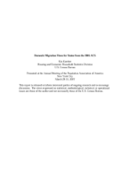 Domestic Migration Flows for States from the 2005 ACS