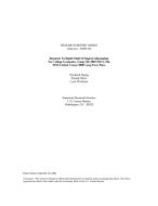 Research to model field of degree information for college gradu