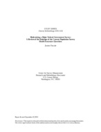 Modernizing a Major Federal Government Survey: A Review of the Redesign of the Current Population Survey Health Insurance Questions