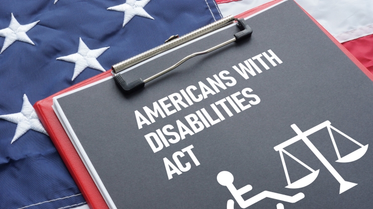 Americans with Disabilities Act on American Flag