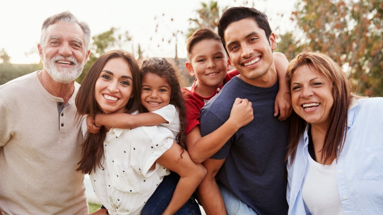 Multigenerational Hispanic Family