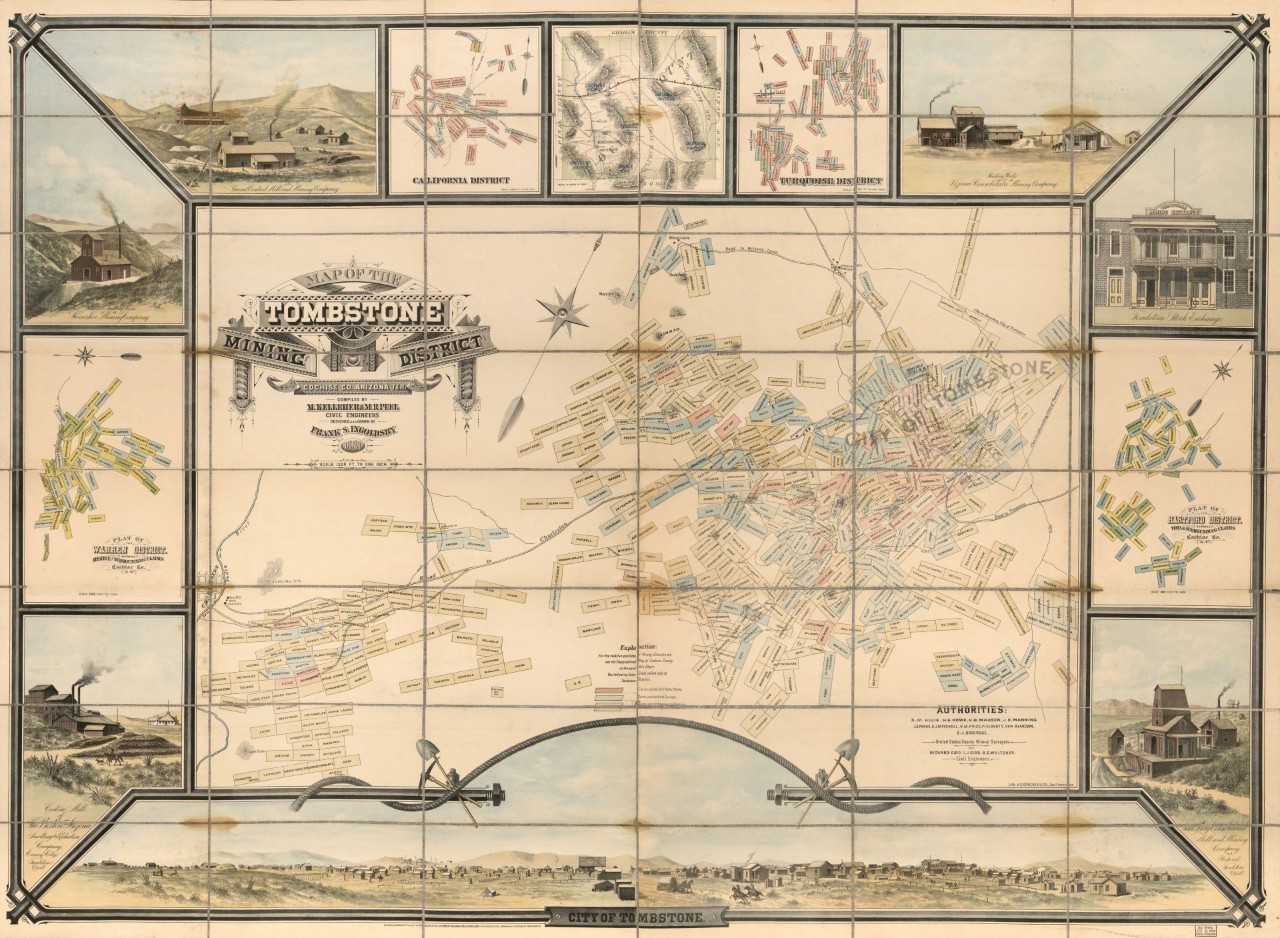 Map of Tombstone, AZ