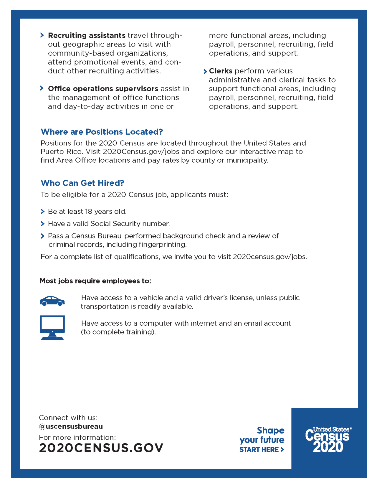 Page 2: 2020 Census Job Opportunities