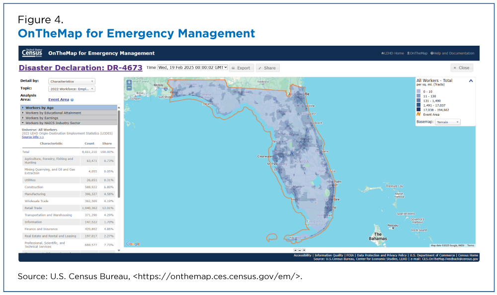 Figure 4. OnTheMap for Emergency Management