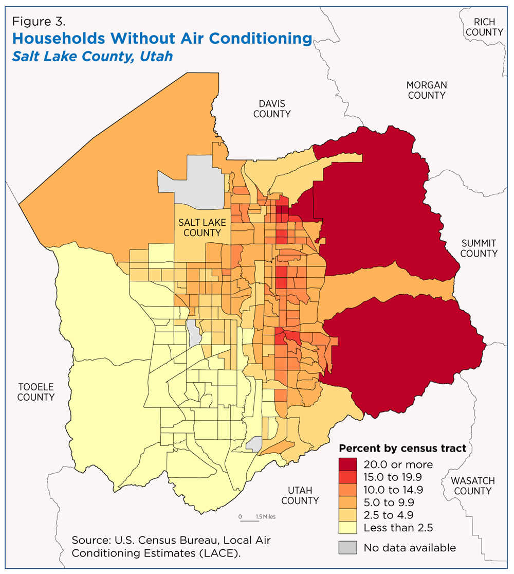 Figure 3. Households Without Air Conditioning - Salt Lake City, Utah