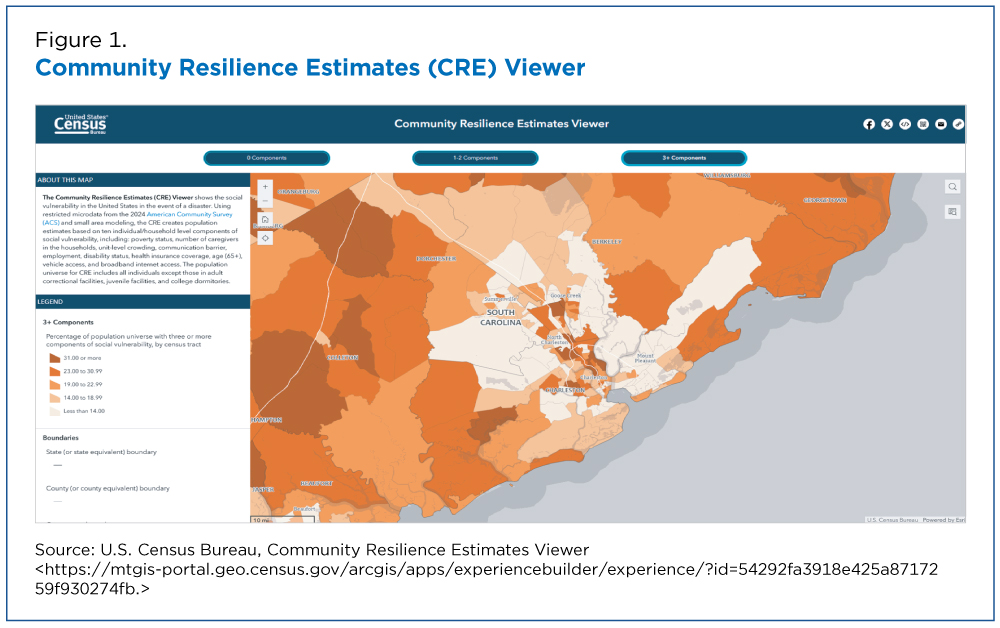 Figure 1. Community Resilience Estimates (CRE) Viewer