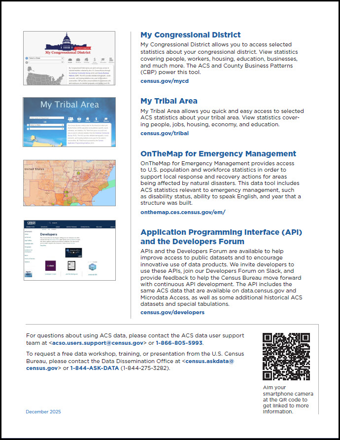 ACS Data Tools and Resources Flyer